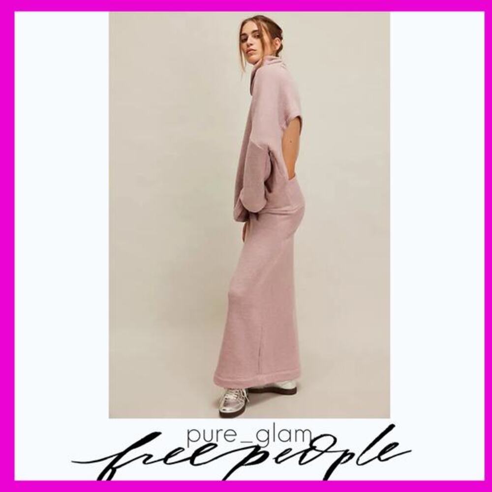 Free People sweater set top and midi skirt